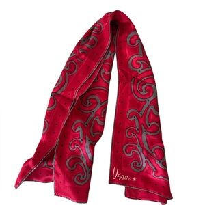 Vena Rectangle Scarf‎ Red
